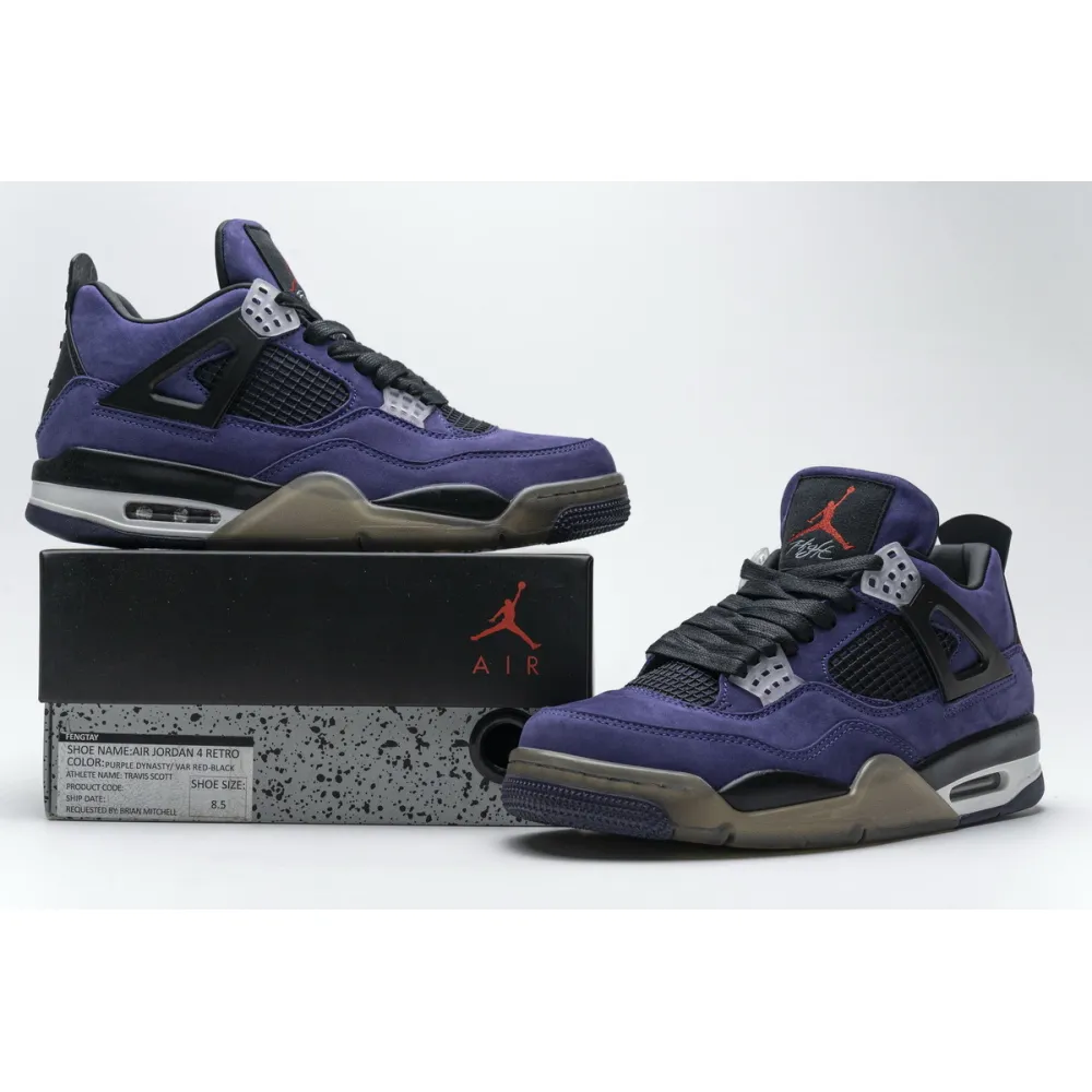 Uabat Jordan 4 Retro Travis Scott Purple, AJ4-766302