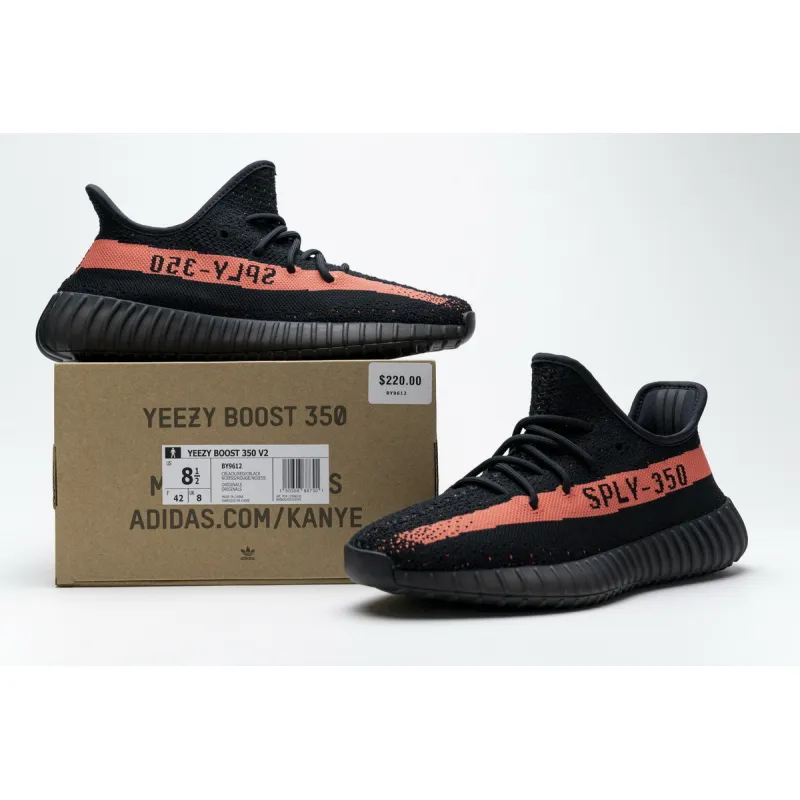 Uabat Yeezy Boost 350 V2 Core Black Red ,BY9612
