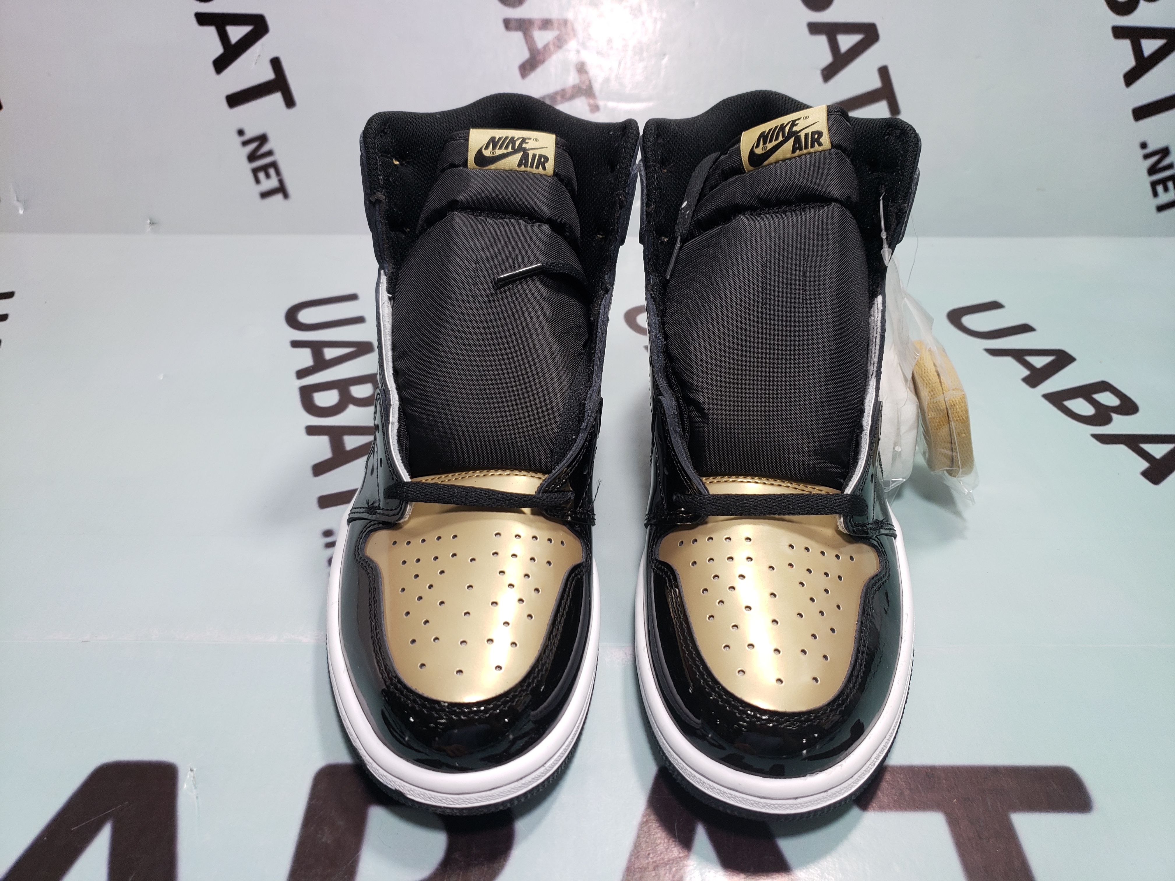 Uabat Jordan 1 Retro High NRG Patent Gold Toe ,861428-007