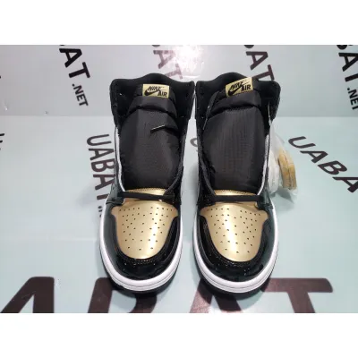 Uabat Jordan 1 Retro High NRG Patent Gold Toe ,861428-007 02
