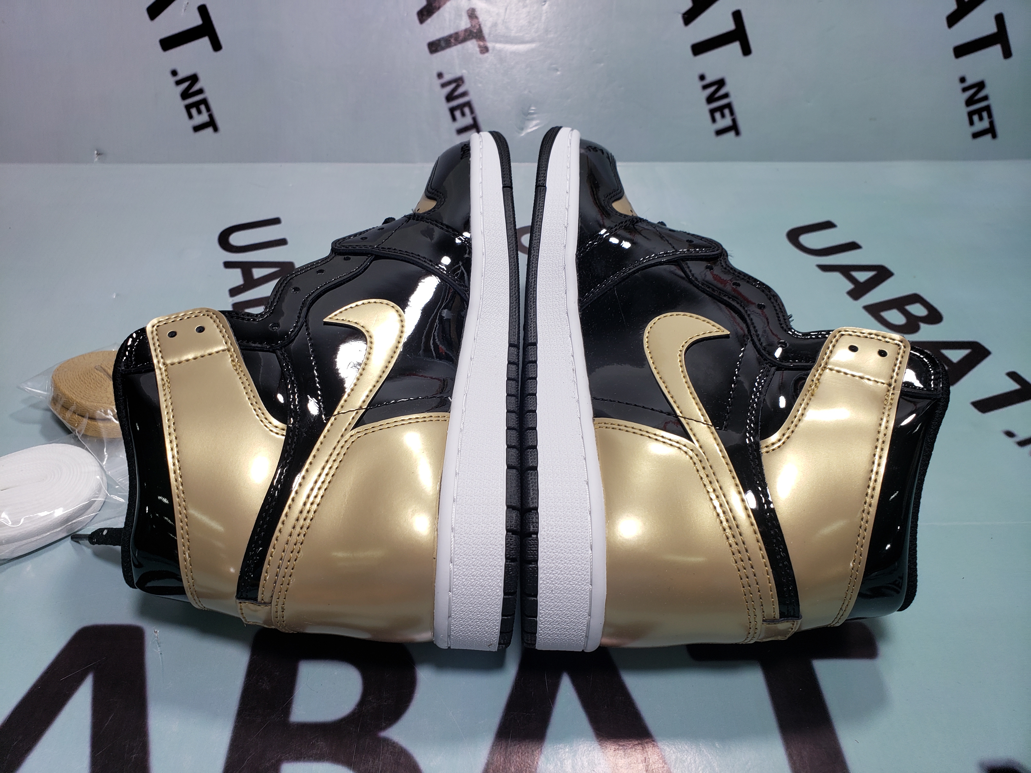 Uabat Jordan 1 Retro High NRG Patent Gold Toe ,861428-007