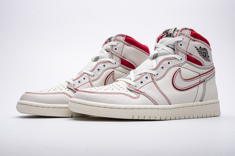 Uabat Jordan 1 Retro High Phantom Gym Red ,555088-160