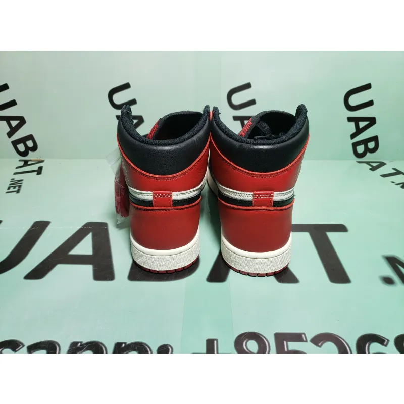Uabat Jordan 1 Retro High Bred Toe ,555088-610