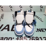 Uabat Jordan 1 Retro High White University Blue Black ,555088-134