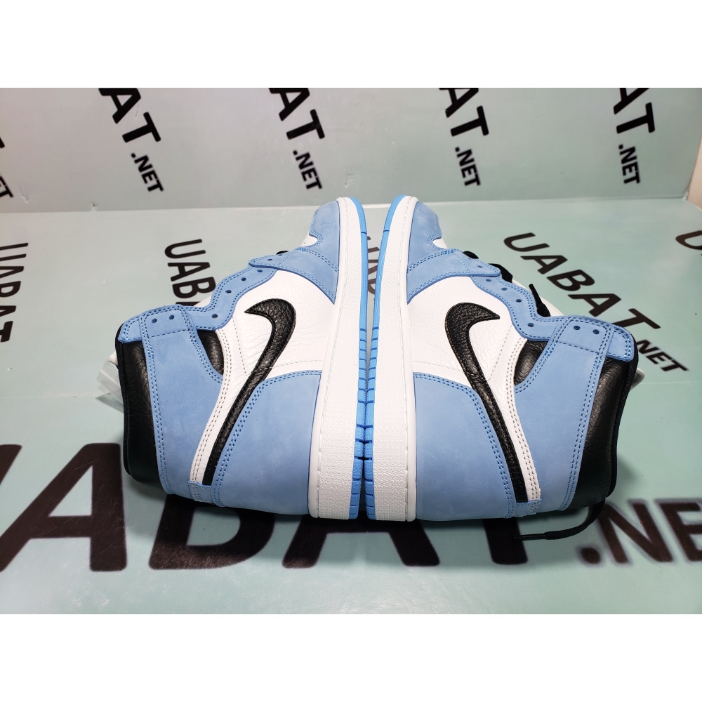 Uabat Jordan 1 Retro High White University Blue Black ,555088-134
