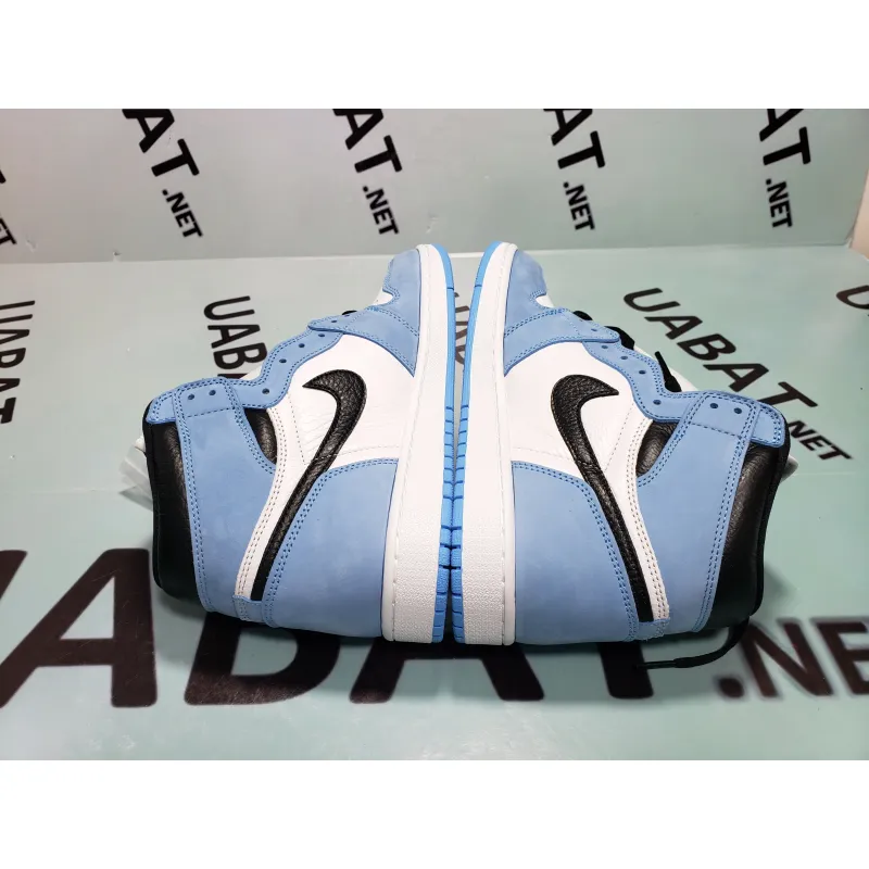 Uabat Jordan 1 Retro High White University Blue Black ,555088-134