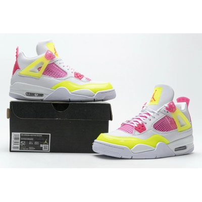 Uabat Jordan 4 Retro White Lemon Pink (GS) ,V7808-100 01