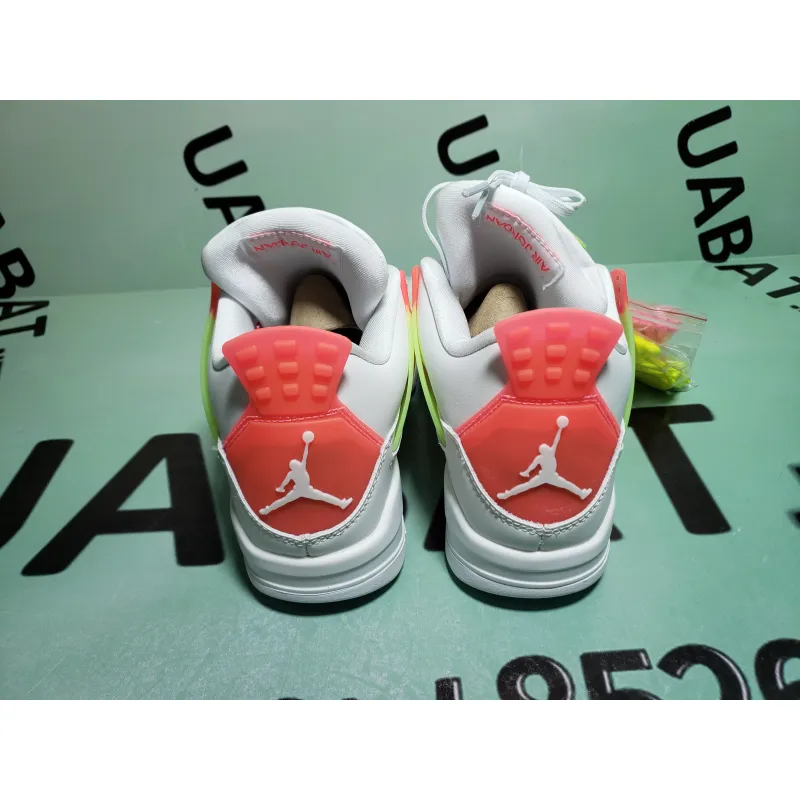 Uabat Jordan 4 Retro White Lemon Pink (GS) ,V7808-100