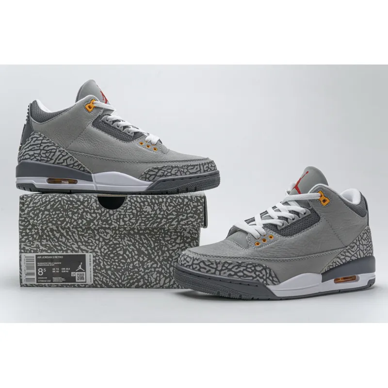 Uabat Jordan 3 Retro Cool Grey (2021) ,CT8532-012