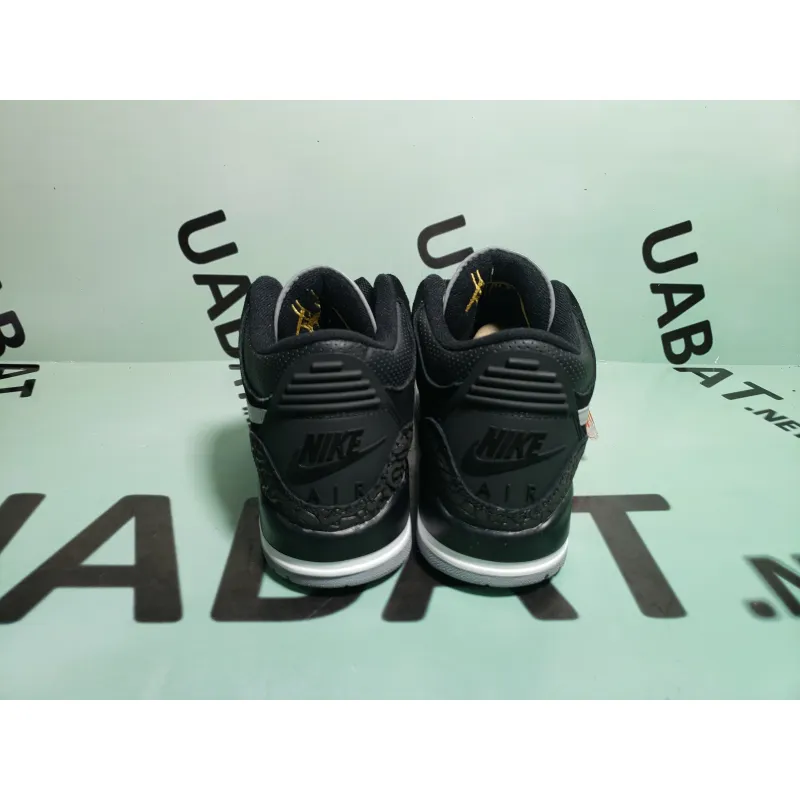 Uabat Jordan 3 Retro Tinker Black Cement Gold ,CK4348-007