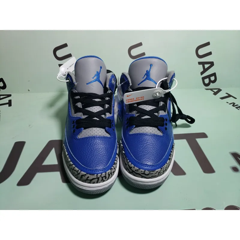 Uabat Jordan 3 Retro Varsity Royal Cement ,CT8532-400