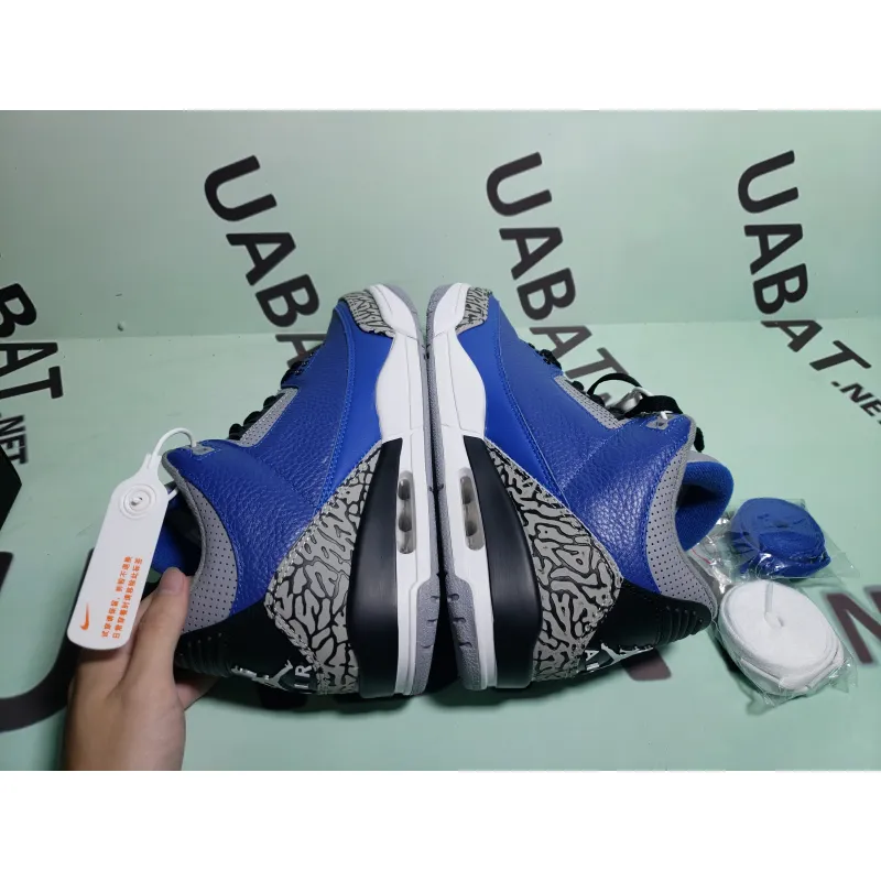 Uabat Jordan 3 Retro Varsity Royal Cement ,CT8532-400