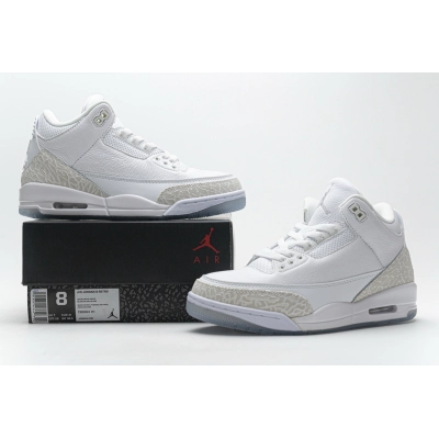 Uabat Jordan 3 Retro Pure White (2018) ,136064-111 01