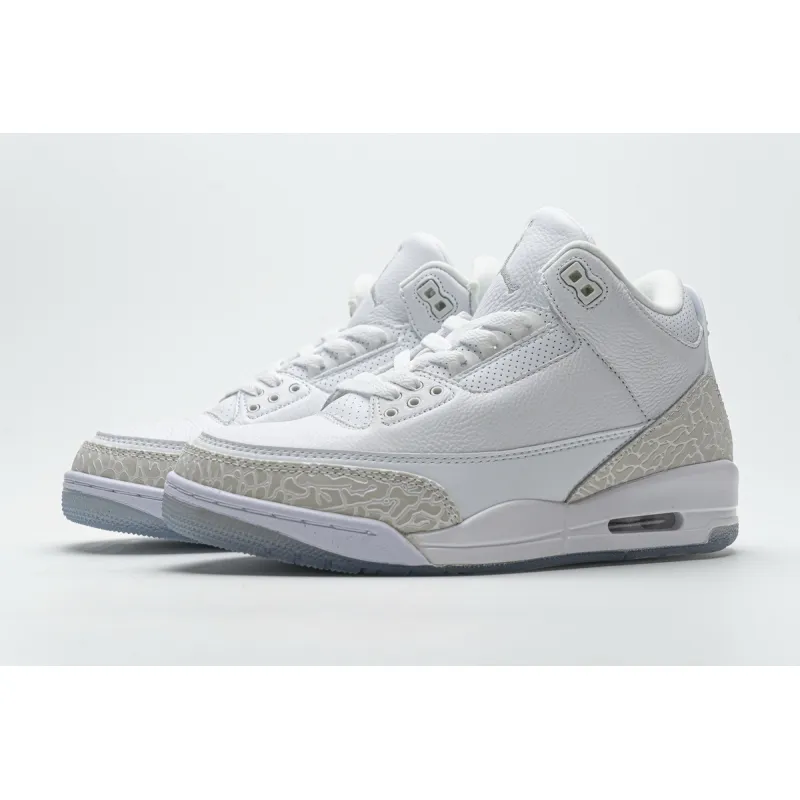 Uabat Jordan 3 Retro Pure White (2018) ,136064-111