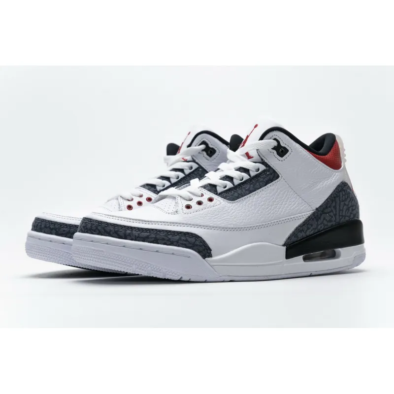 Uabat Jordan 3 Retro SE Fire Red Denim (2020) ,CZ6431-100