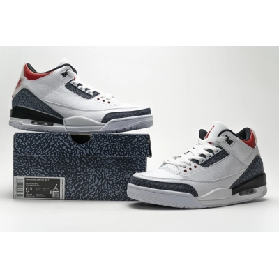 Uabat Jordan 3 Retro SE-T CO JP Fire Red Denim ,CZ6433-100 01