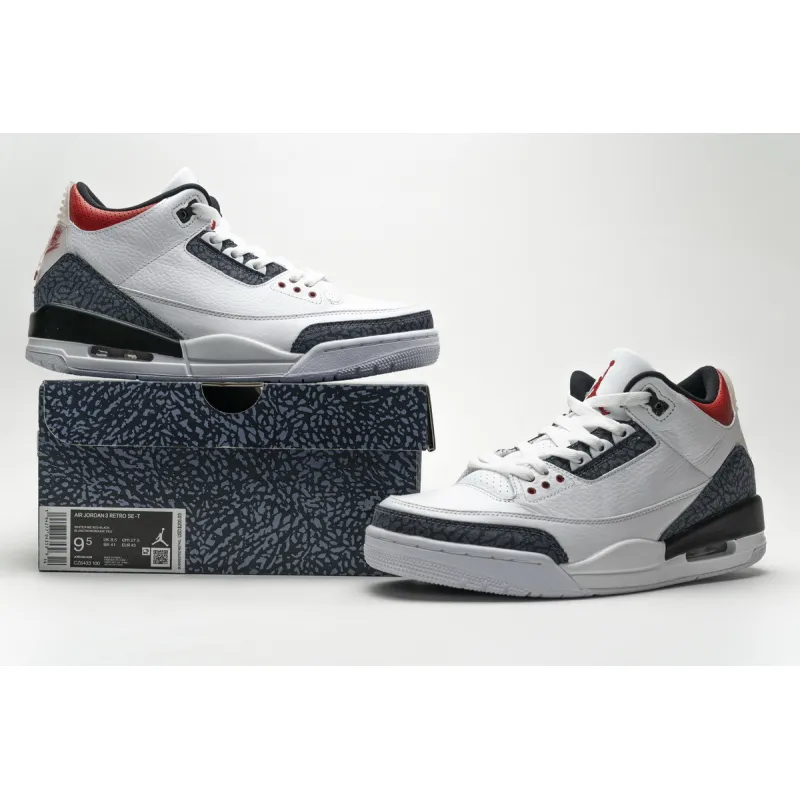 Uabat Jordan 3 Retro SE-T CO JP Fire Red Denim ,CZ6433-100
