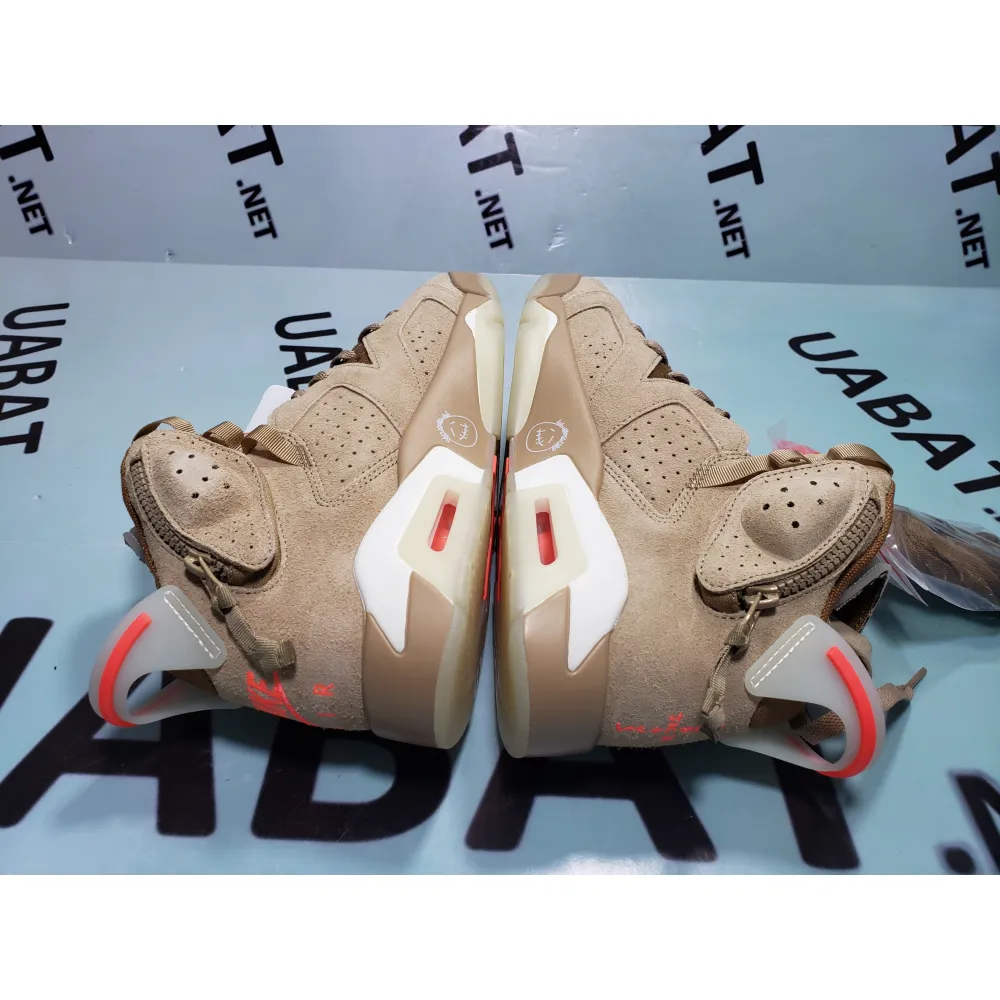 Uabat Jordan 6 Retro Travis Scott British Khaki,DH0690-200