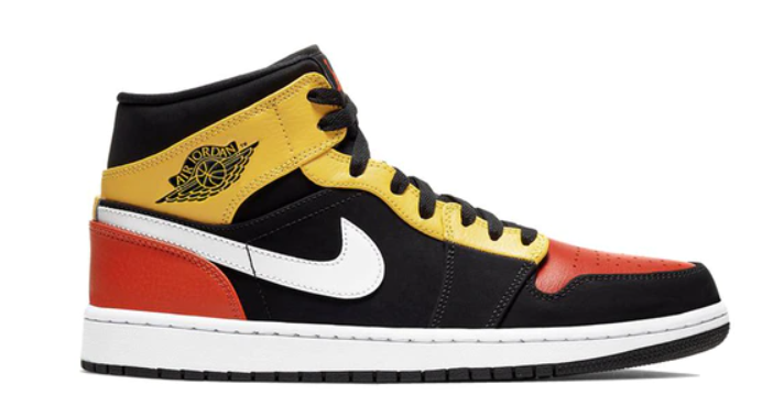 OG Jordan 1 Mid Black Amarillo Orange, 852542-087 