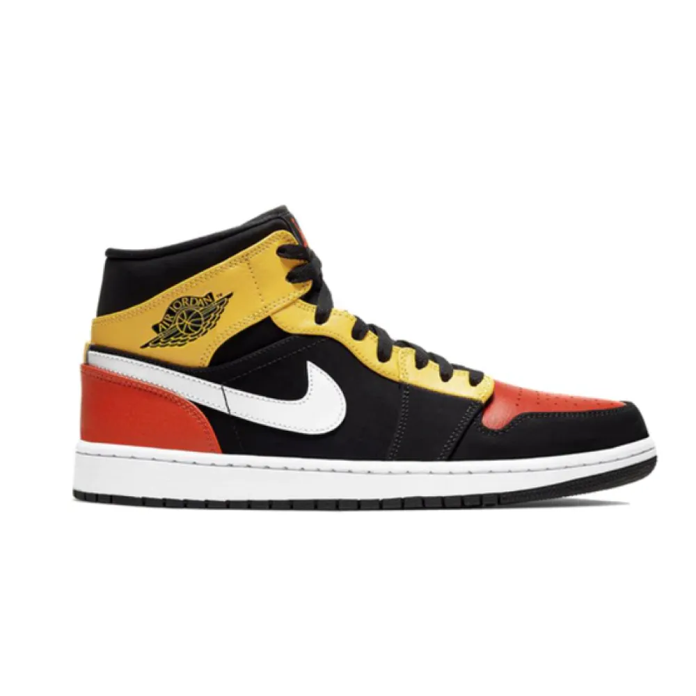 OG Jordan 1 Mid Black Amarillo Orange, 852542-087 
