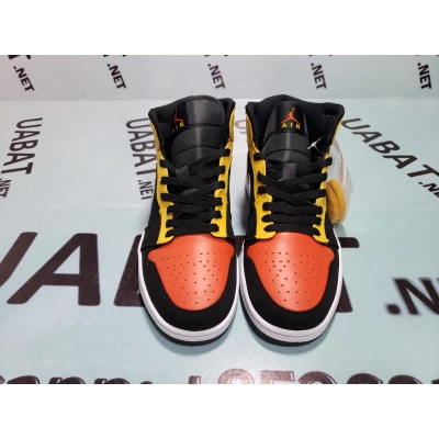 OG Jordan 1 Mid Black Amarillo Orange, 852542-087  02