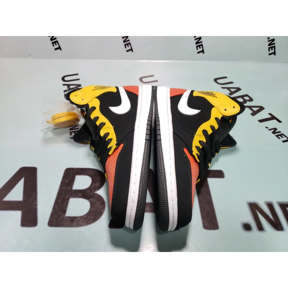 OG Jordan 1 Mid Black Amarillo Orange, 852542-087 