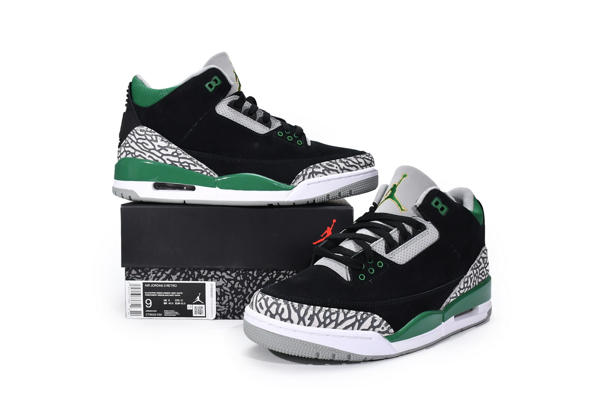 Uabat Jordan 3 Retro Pine Green, CT8532-030