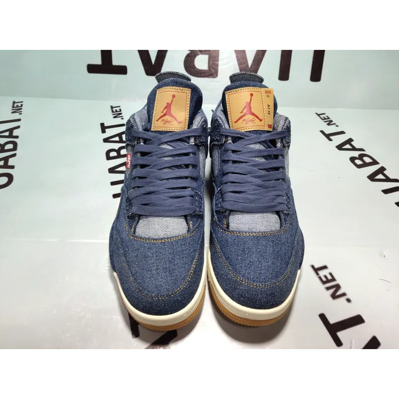 Uabat Jordan 4 Retro Levi's Denim (Tag with Levi's Logo),  AO2571-401