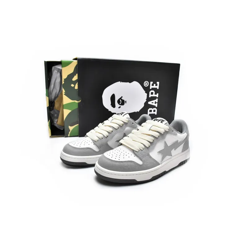 Uabat A Bathing Ape Court Sta Light Grey Cream, 1G70-191-033