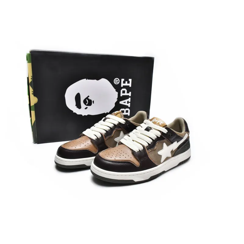 Uabat A Bathing Ape Bape SK8 Sta Brown Ivory, 1H80-291-013