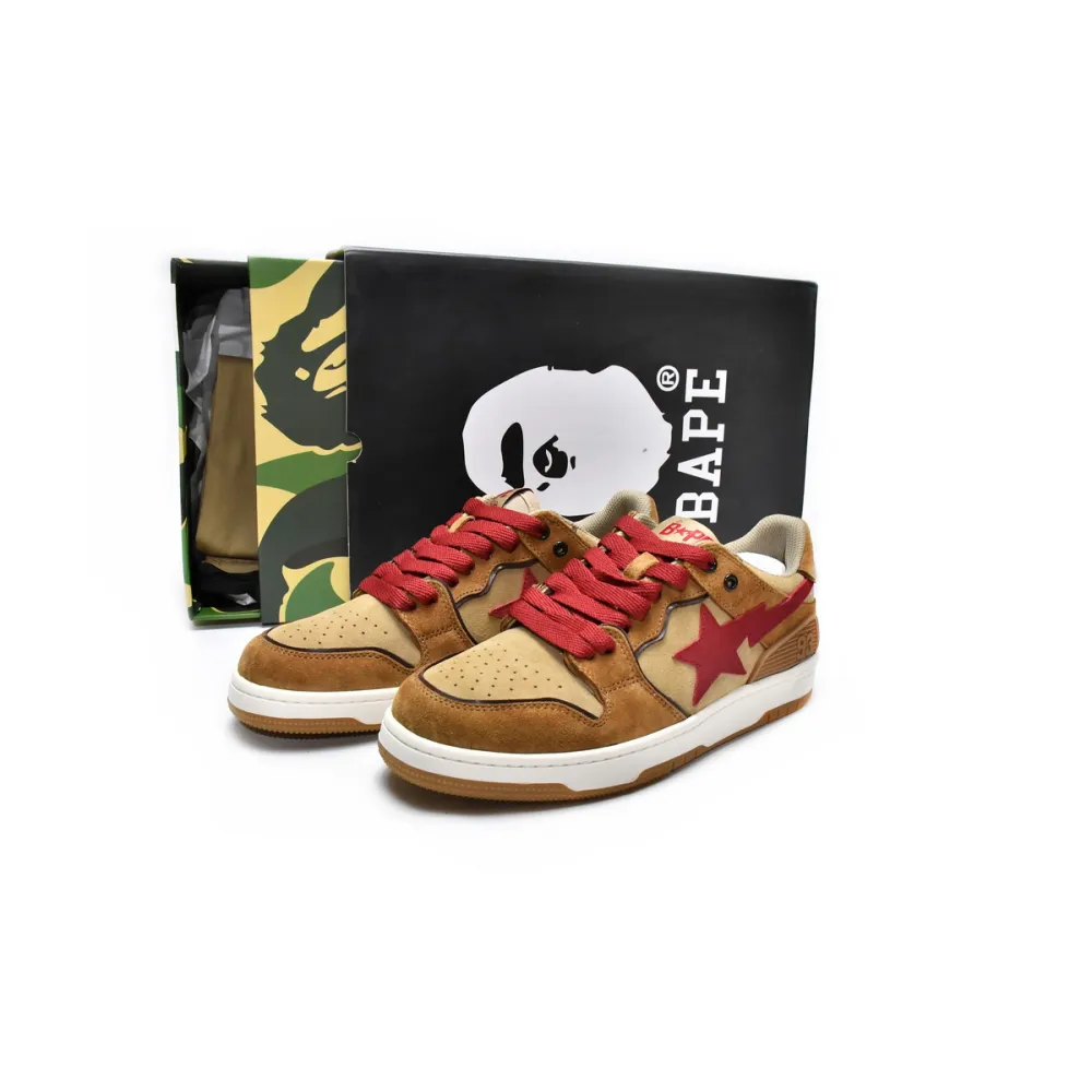 Uabat A Bathing Ape Sk8 Sta Wheat Red, 1G70-191-030