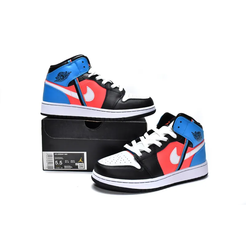 OG Jordan 1 Mid Tri Color Ribbons, CV4891-001