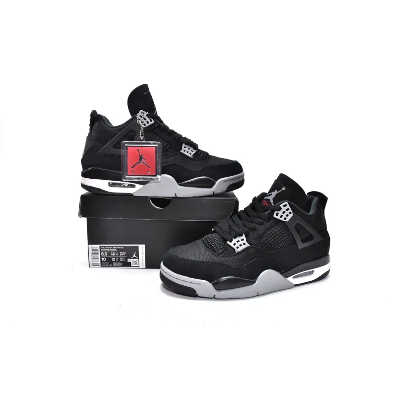 Uabat Jordan 4 Retro Black Canvas, DH7138-006