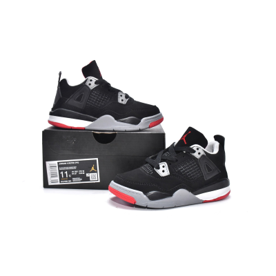 OG Kids Jordan 4 Retro PS Bred, BQ7660-060 01