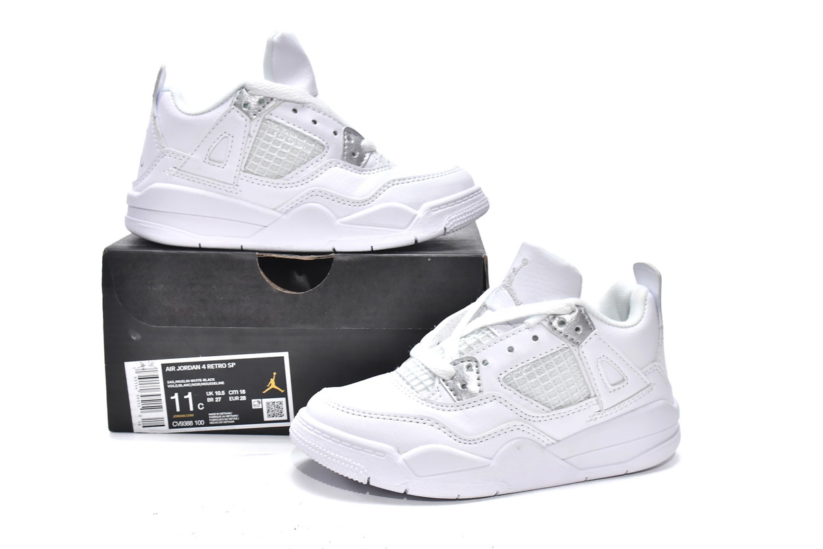 OG Kids Jordan 4 Retro PS Pure Money, 308499-100