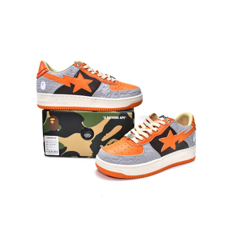 OG A Bathing Ape Bape Sta Low Grey Orange, 1H70-291-002