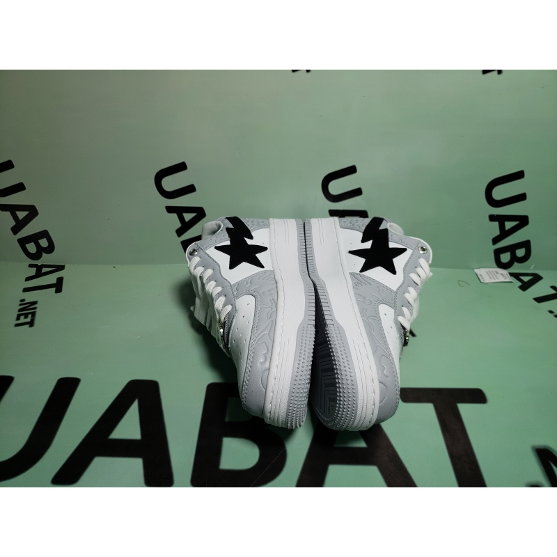 OG A Bathing Ape Bape Sta Low White Grey, 1H70-191-002