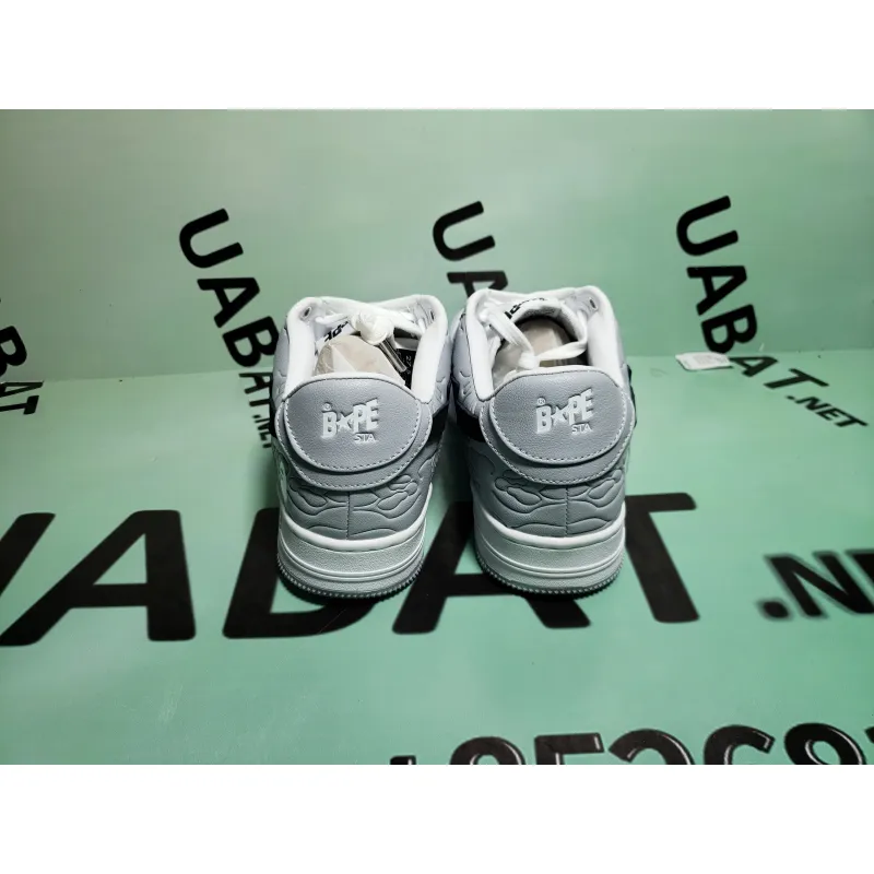 OG A Bathing Ape Bape Sta Low White Grey, 1H70-191-002