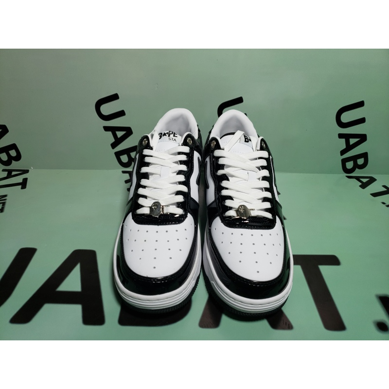 OG A Bathing Ape Bape Sta Low Black White, 1H70-191-001