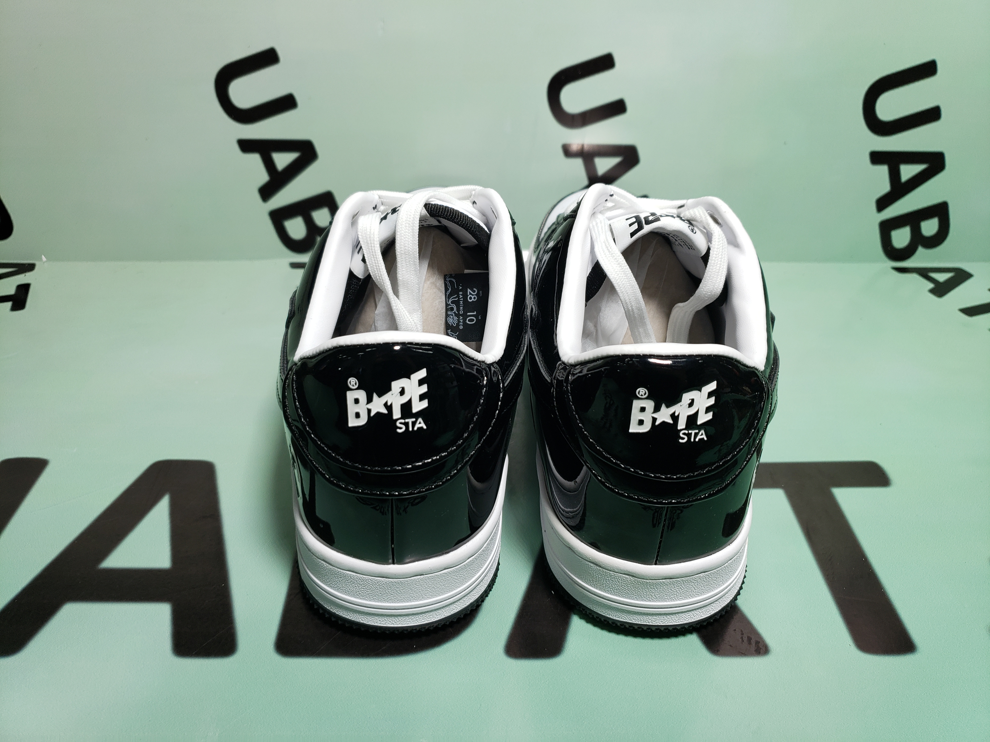 OG A Bathing Ape Bape Sta Low Black White, 1H70-191-001