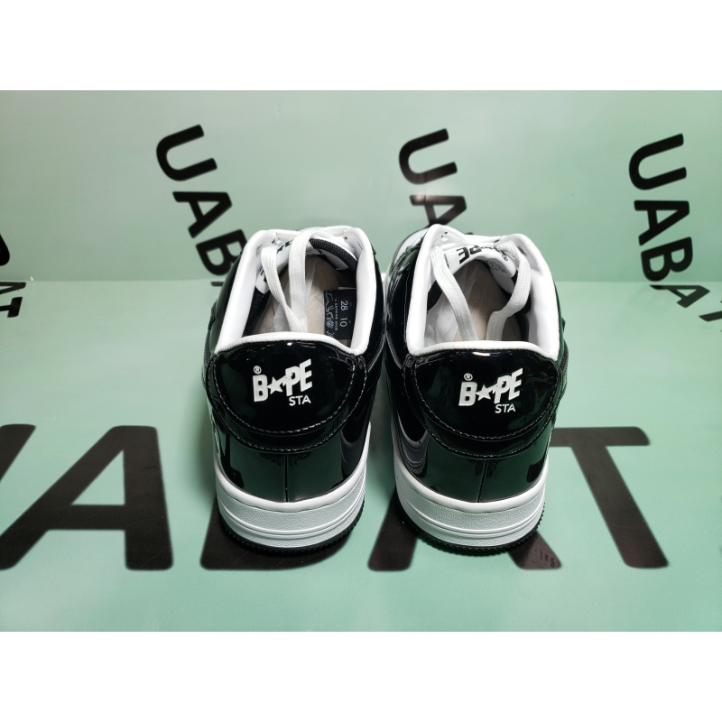 OG A Bathing Ape Bape Sta Low Black White, 1H70-191-001