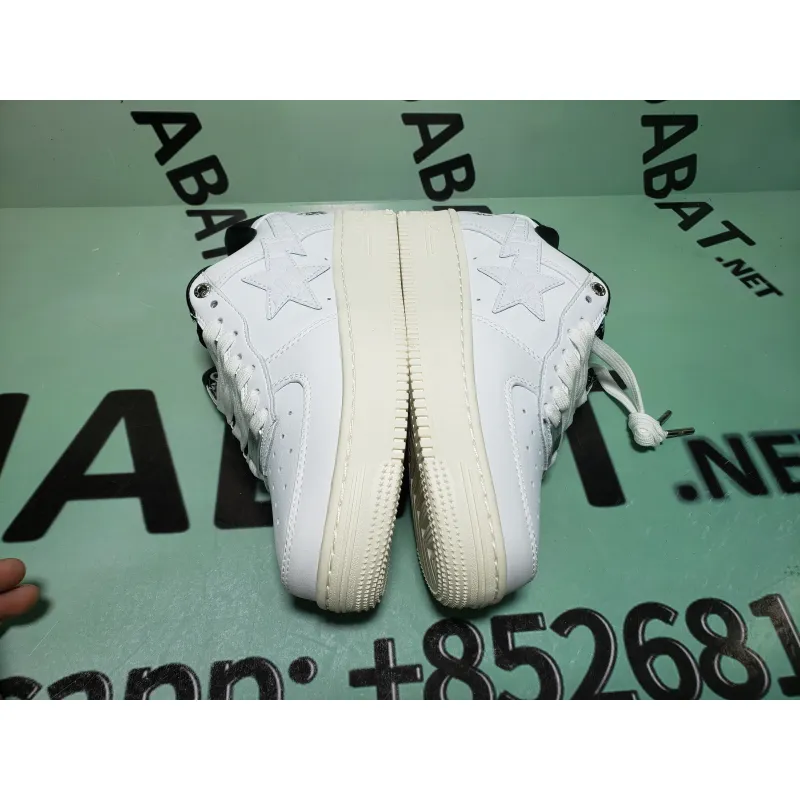 OG A Bathing Ape Bape Sta Low White Black, 1H70-191-022
