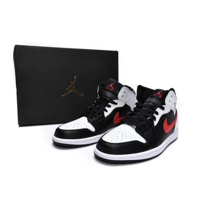 OG Jordan 1 Mid Black Chile Red White, 554724-075 01