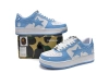 OG A Bathing Ape Bape Sta Low White Blue,1M70-191-001