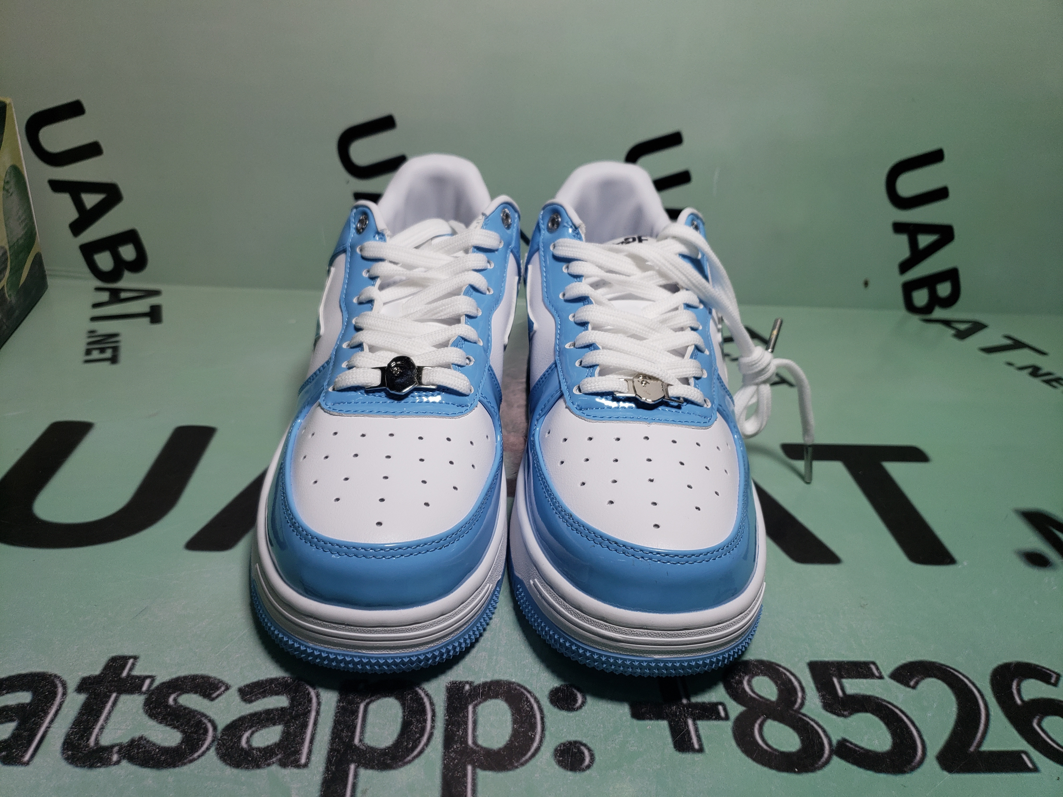 OG A Bathing Ape Bape Sta Low White Blue,1M70-191-001