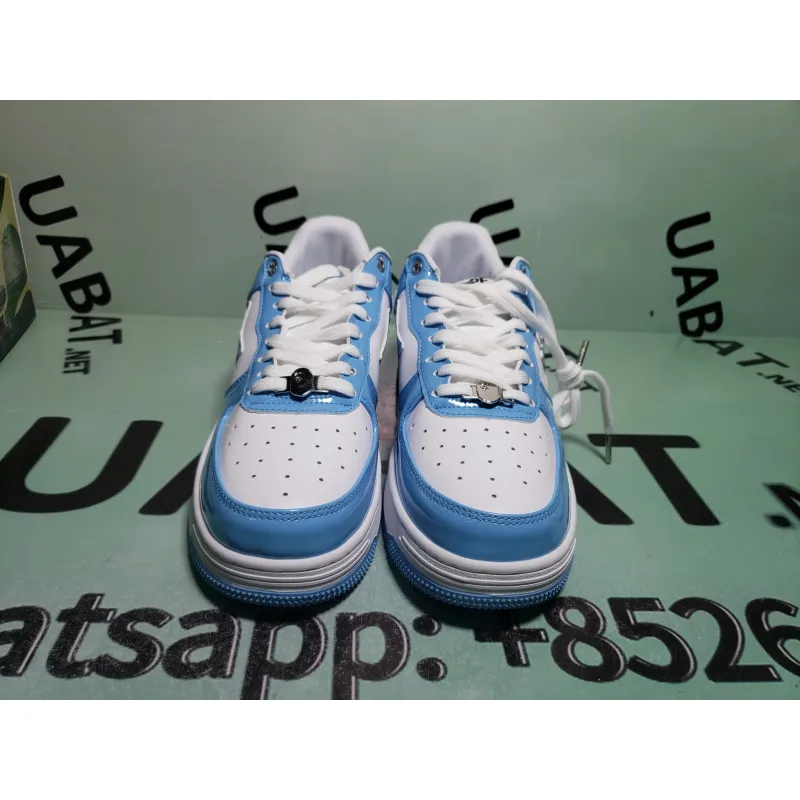 OG A Bathing Ape Bape Sta Low White Blue,1M70-191-001