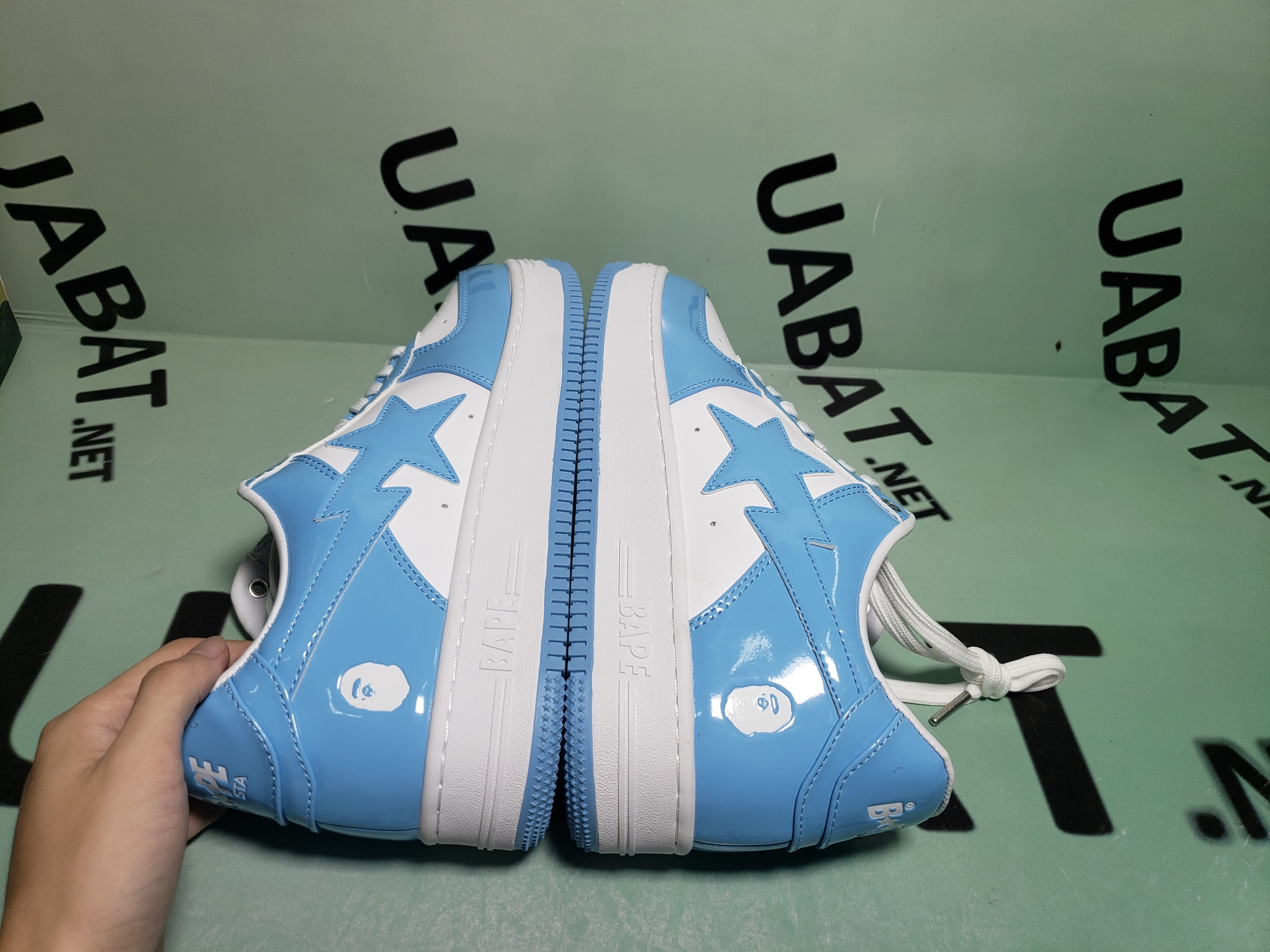 OG A Bathing Ape Bape Sta Low White Blue,1M70-191-001