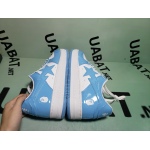 OG A Bathing Ape Bape Sta Low White Blue,1M70-191-001
