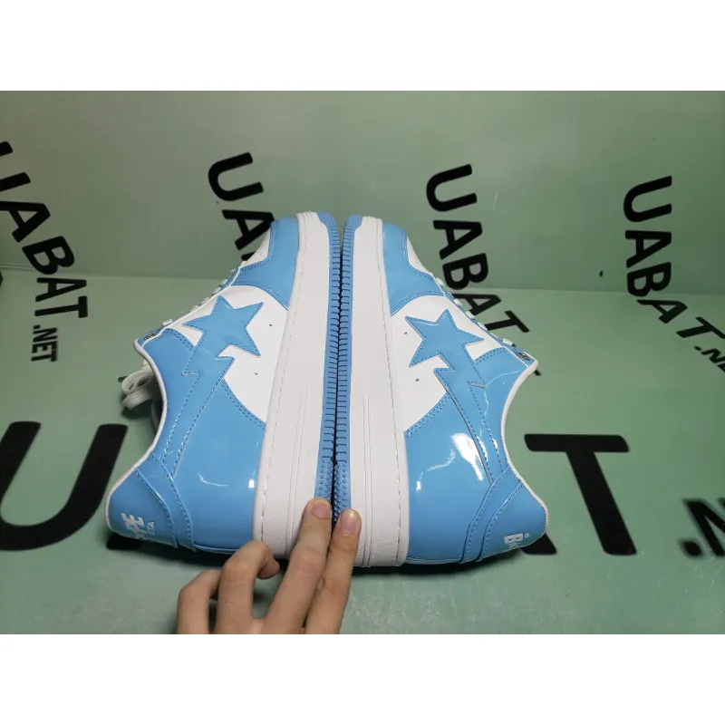 OG A Bathing Ape Bape Sta Low White Blue,1M70-191-001