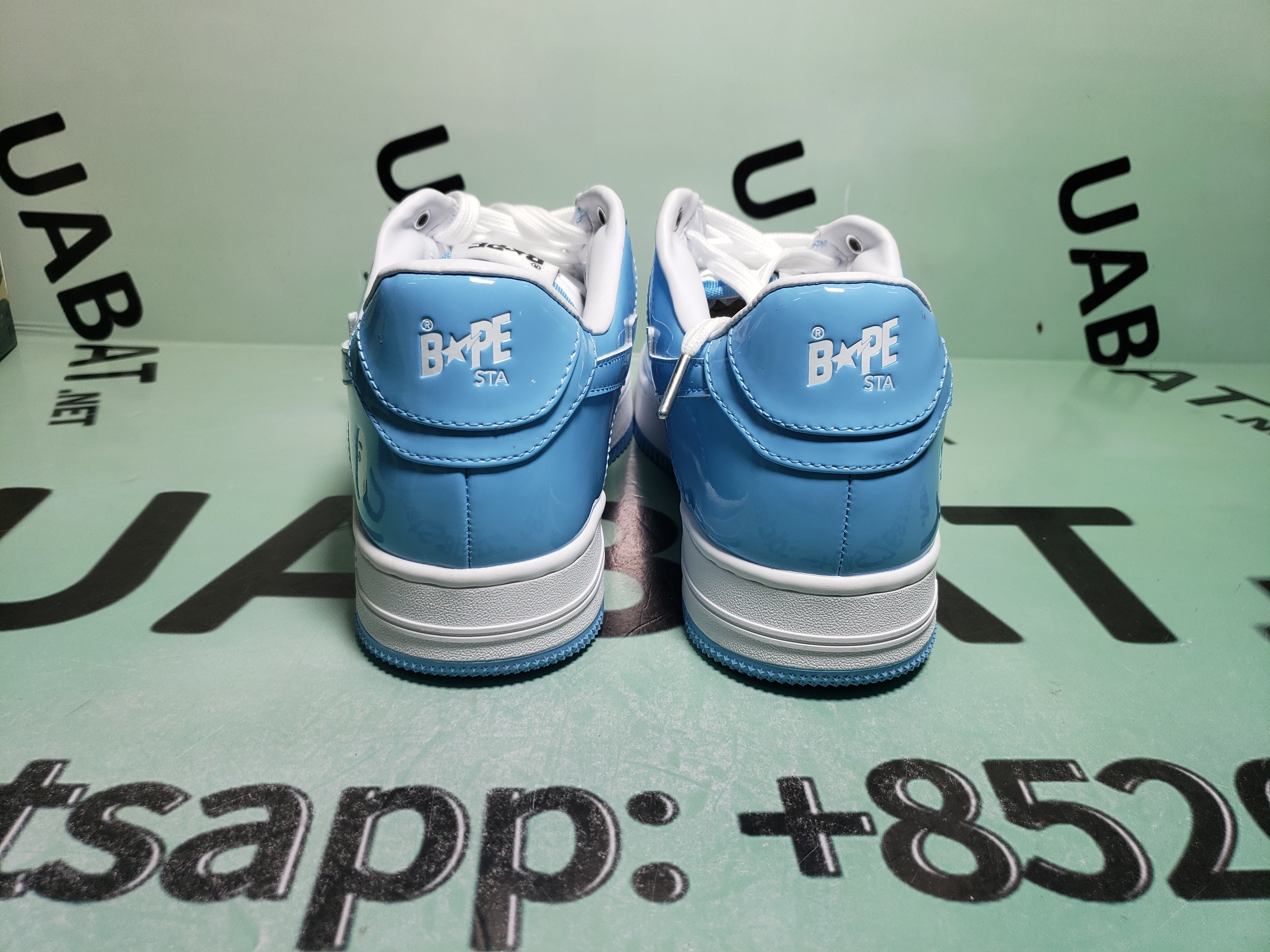 OG A Bathing Ape Bape Sta Low White Blue,1M70-191-001